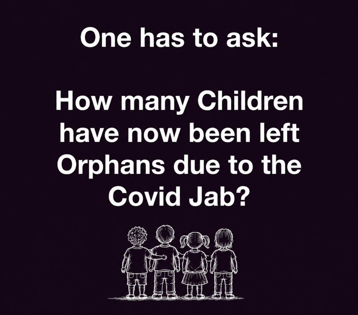 toobaffled's tweet photo. This question hits hard.

Behind every “safe and effective” slogan were real families torn apart .. parents taken too soon, leaving little ones to now grow up without them.

We were told it would protect the vulnerable… yet so many kids lost the very people who were supposed to protect them.

It’s heartbreaking.

May every child who lost a parent find healing, love, and truth.

Never forget. ❤️