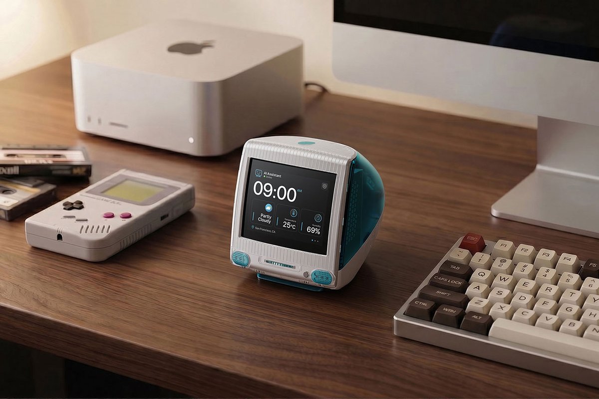 レトロPCが手のひらサイズに!? iMac風のAI搭載ガジェット『TIMECAPSULE
