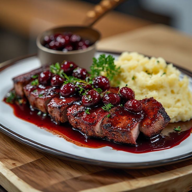 SteakHubbye's tweet photo. Duck Breast 🦆🍒 https://t.co/0zj7bXEVWy