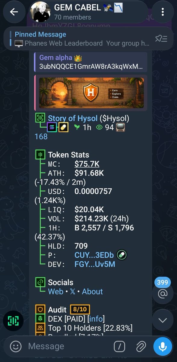 coin_master80i's tweet photo. $Hysol Another massive send
$75.7K MC ➜ $75K MC
That’s what happens when you get in early.
Private TG ate once again 💰🔥
Follow &amp; 📩 DM me to get into the TG + Discord before the next gem explodes.
Ca:
3ubNQQCE1GmrAW8rA3kqWxMqGFi5HqJbmYZGL8oqpump
#memecoin #bbvipks4 https://t.co/p4U1v3CTiv