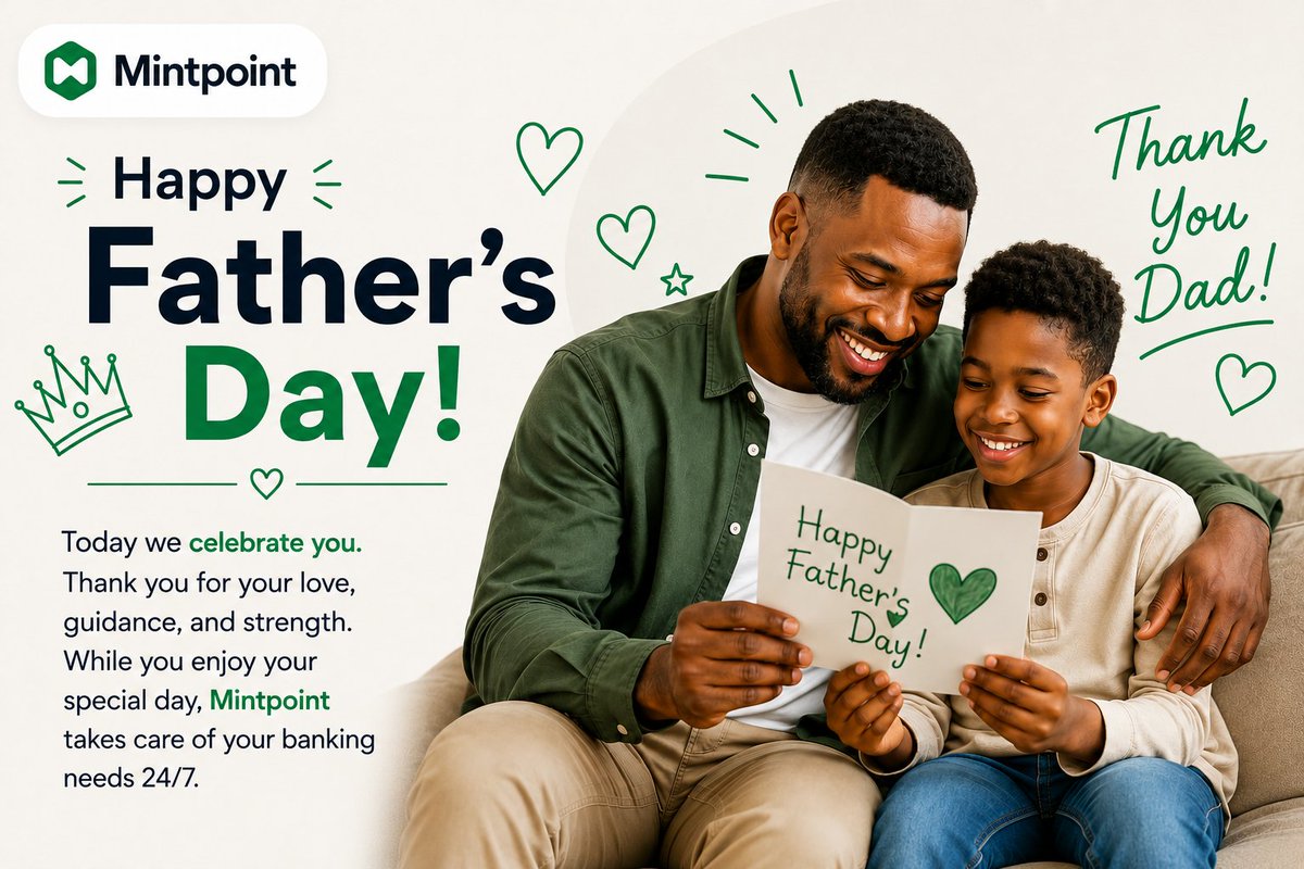 MintpointPOS's tweet photo. Today, we celebrate the fathers, father figures, mentors, and role models who lead with love, sacrifice, strength, and wisdom.

Thank you for the lessons, the support, the encouragement, and the countless sacrifices made behind the scenes. Your impact reaches far beyond words. https://t.co/Dz84h9eaGG
