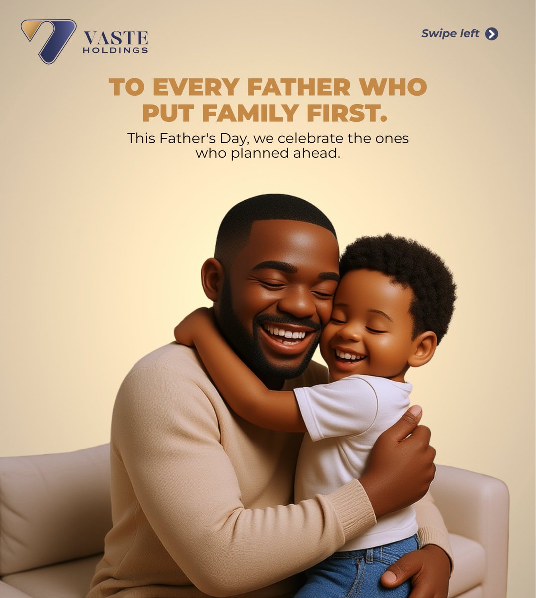 Vastewealth's tweet photo. This Father's Day, we honour every father who has shown up, not just in the present, but in the plans they've made for those who come after them.

#FathersDay2026 #legacy #familyfirst #financenigeria #Vasteholdings https://t.co/bHDogDu6g0