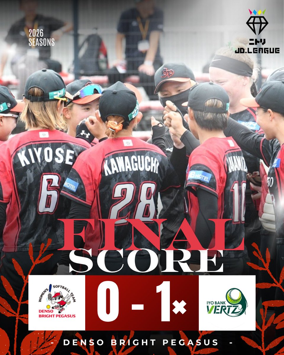 BP_DENSO's tweet photo. 《#JDリーグ 第10節 》

#デンソー
000  000 0 | 0
000 000 1× | 1
#伊予銀行

お互いに一歩も譲らない展開が続き、厳しい投手戦となる🥊⚡️
#谷口日彩 が二塁打を含む2安打でチャンスを広げるも、得点に繋がらず敗戦☁️ https://t.co/3fOINRESGG