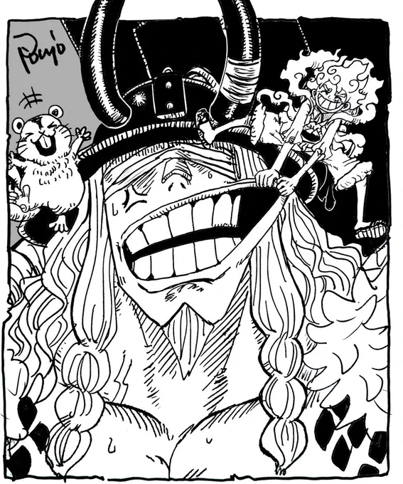 ルフィとロキとラグニル
115巻ボツ案イラスト
#ワンピース #ONEPIECE 