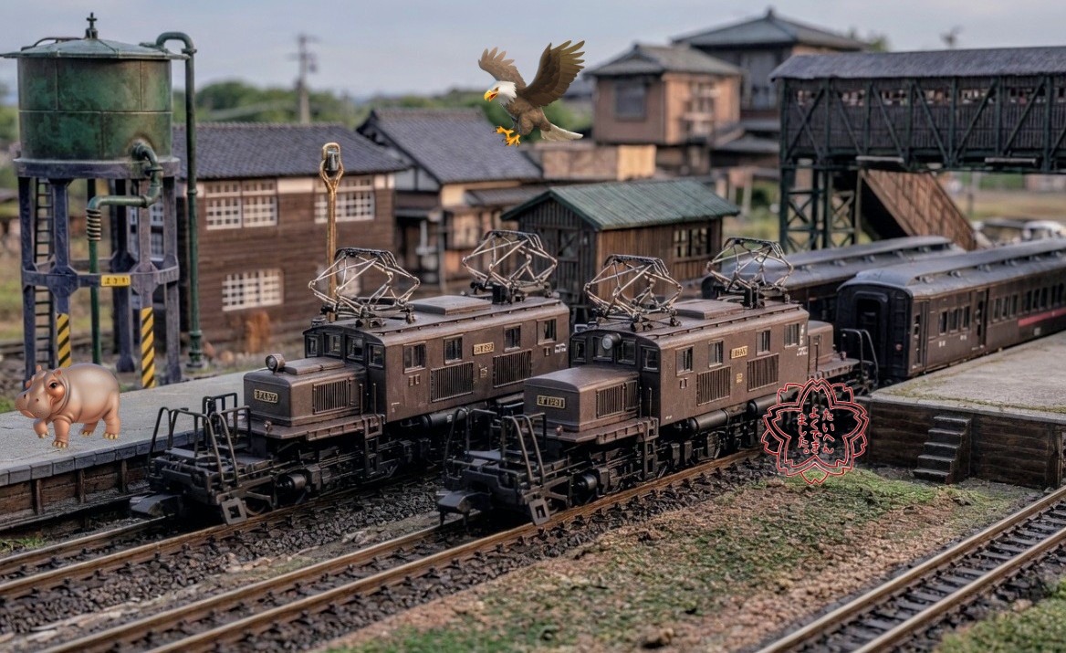take7700gh5fs's tweet photo. おやすみ世界🐯💤💤
#マイクロエース
#EF13
#Nゲージ
#鉄道模型
#模型撮り鉄
#Grok
#生成AI
#画像加工 https://t.co/4zDpLQHzN4