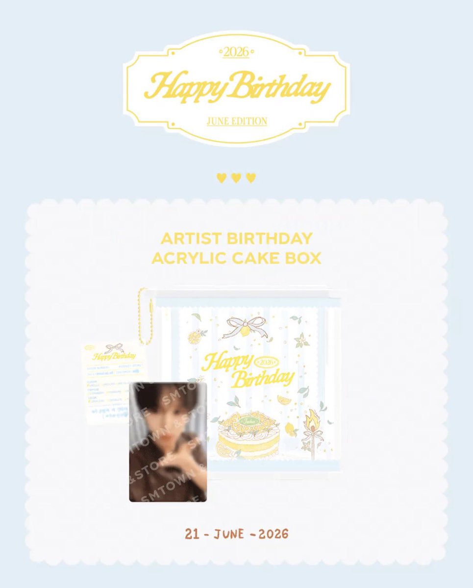 Anne_channe's tweet photo. OPEN PO JAEHEE BIRTHDAY MD 2026

- Acrylic cake box 475k dp 350k est 300gr
- Crochet mini cake keyring 265k dp 190k

📌 min. 2 slot terisi
✅ est bersih Ina
❌ packing + admin
✅ GO WA

close : 22/06 wib

DM for orders! 😍

t. daeyoung nct wish birthday merch merchandise https://t.co/NZMpo0JczE