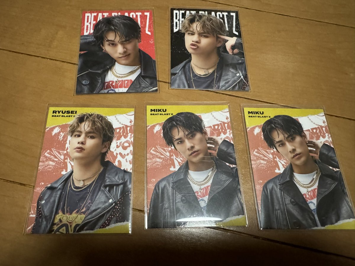 0Makiring's tweet photo. 手持ち変わりました。
BALLISTIK BOYZ
BBZ BEAT BLASTフォトカ交換希望です。

譲）海沼流星、深堀未来

求）奥田力也全種

交換は同種交換でお願いいたします。
シクレは買い取りもいたします。
現地交換、郵送どちらでも構いません。
#BALLISTIKBOYZ
#BBZ_BEAT_BLAST_Z https://t.co/m7RGx3nYnD