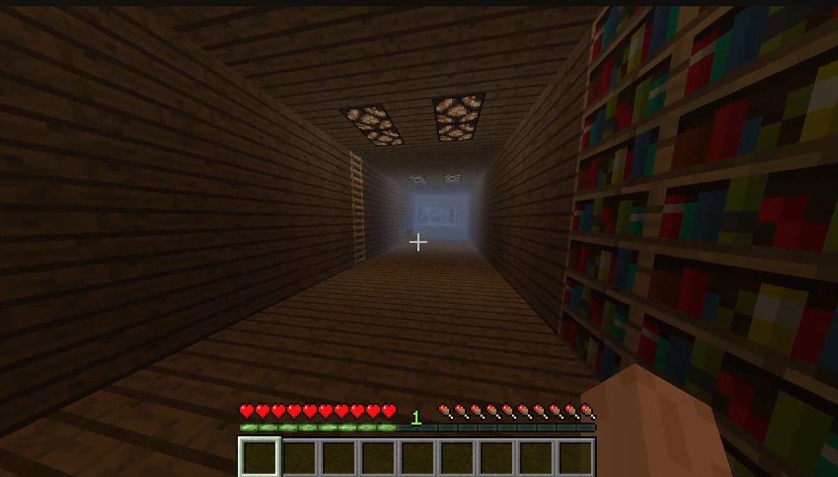 ItsNathanu's tweet photo. @berdisover I really like the snow walls a lot! Birch and oak planks really give that weird feeling too when used in spaces like this. If you end up making ,ore Id recommend using bookshelves too! Here's some I made! https://t.co/tkAOSbmDvA
