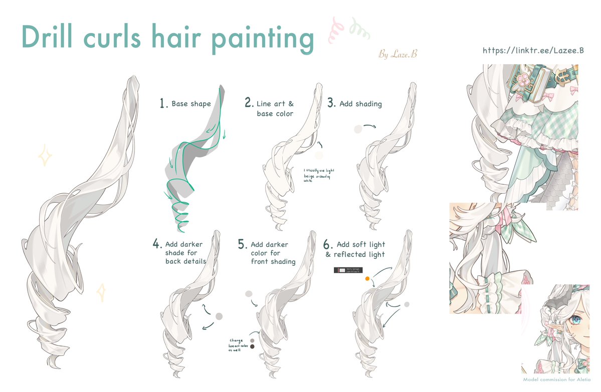Lazee__B's tweet photo. How i draw drill curls ✨ https://t.co/5trarhM2lU