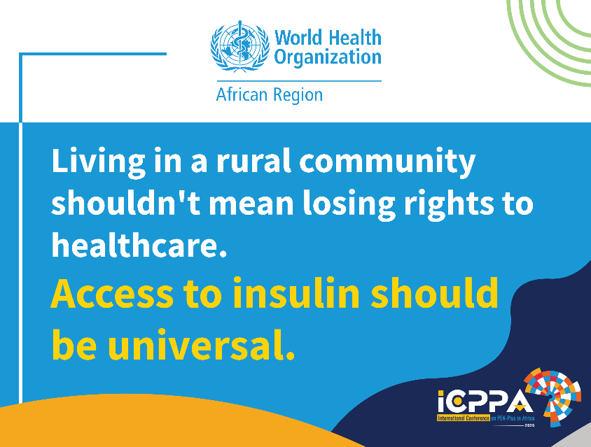WHOAFRO's tweet photo. Where you live should not determine whether you can access life-saving treatment.

Across Africa, #PENPlus is helping expand access to insulin and essential care for people living with severe NCDs, bringing services closer to communities.

Learn more about #PENPlus:
https://t.co/NfxTMbM4tx

#ICPPA2026