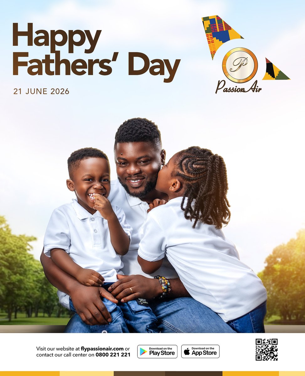 flypassionair's tweet photo. To the fathers, father figures, and everyday heroes who guide, protect, and inspire today, we celebrate you.
Happy Father’s Day.

#HappyFathersDay #FlyPassionAir  #ConnectingFamilies https://t.co/B1zQdjShJR