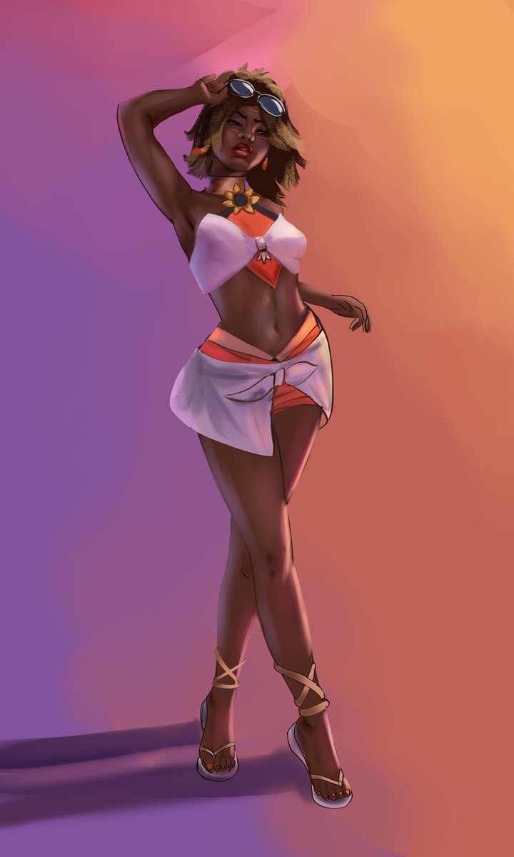 Spiritjiji's tweet photo. GTA girl Illari WIP heh #illari #overwatchfanart #gta_6 https://t.co/PdcOnToLMR
