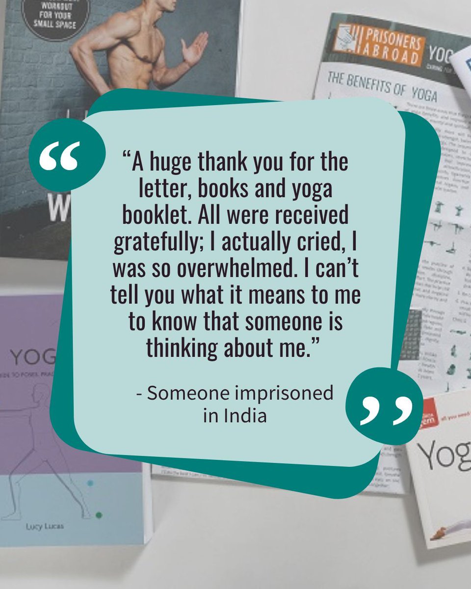 PrisonersAbroad's tweet photo. Happy #InternationalDayOfYoga! 

Yoga and meditation can have huge mental and physical benefits and be practiced in relatively small spaces.

This is why we can send yoga materials to people we are supporting around the world, and include a yoga flow in our overseas newsletter. https://t.co/BfjHI1pl2N