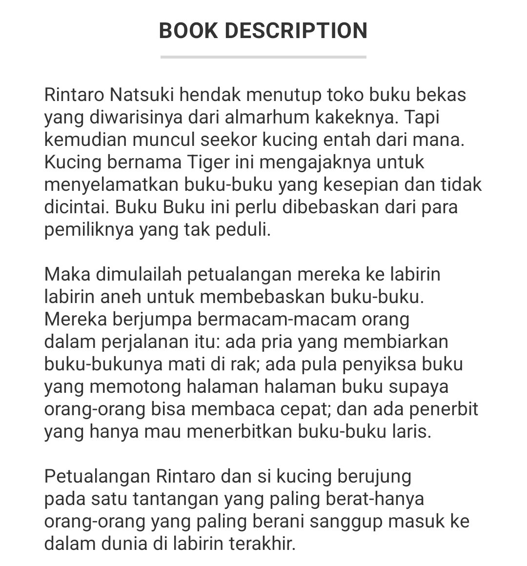 smurffatte's tweet photo. ── 𝟎𝟏. 𝐭𝐡𝐞 𝐜𝐚𝐭 𝐰𝐡𝐨 𝐬𝐚𝐯𝐞𝐝 𝐛𝐨𝐨𝐤𝐬 🐾🐈

 📌 Sosuke Natsukawa
📘  physical book
🪄  rating 3.5/5⭐️
🔷️ review
overall ceritanya menarik banget. petualangan natsuki dan si kucing oren jg seru tp penyelesaian masalah tiap labirin, "ha cm kaya gini ya?" 🥲 https://t.co/R0KzdTQMEz