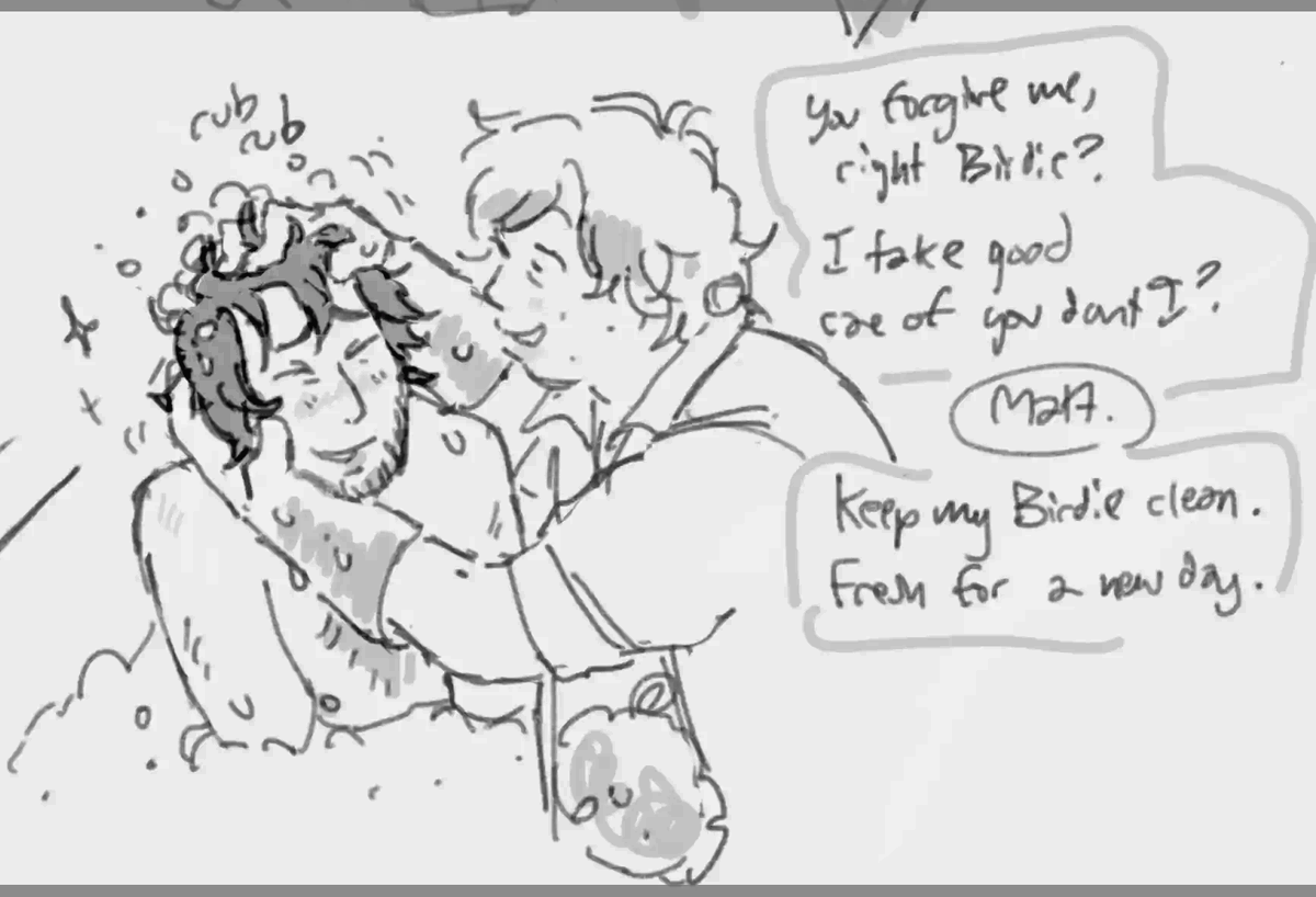 dinnerd0g's tweet photo. conversed w @00longmilktea and drew matt giving jay a bath like a dirty puppy after a difficult day https://t.co/kgKr0aMCaN