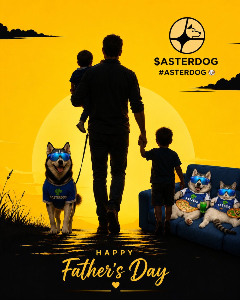 Joannaart247's tweet photo. 💛 Happy Father's Day to all the amazing dads!💛

From the entire $ASTERDOG family, we celebrate your love, strength, and sacrifices. 🐶❤️

Strong families. Strong community. Stronger together.

$ASTERDOG #ASTERDOG 🐶

CA: 0x596D6a57b094B67Cb12D0Fad2e5eb71fde344444

@InnaBss2528 https://t.co/wl21esUHpg