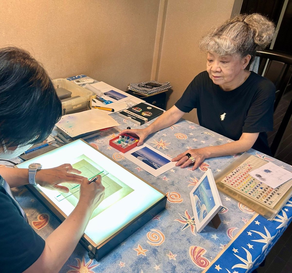 昨日午前中は大阪で山口一九恵先生@dowiqueの絵画教室🎨 パステル画を