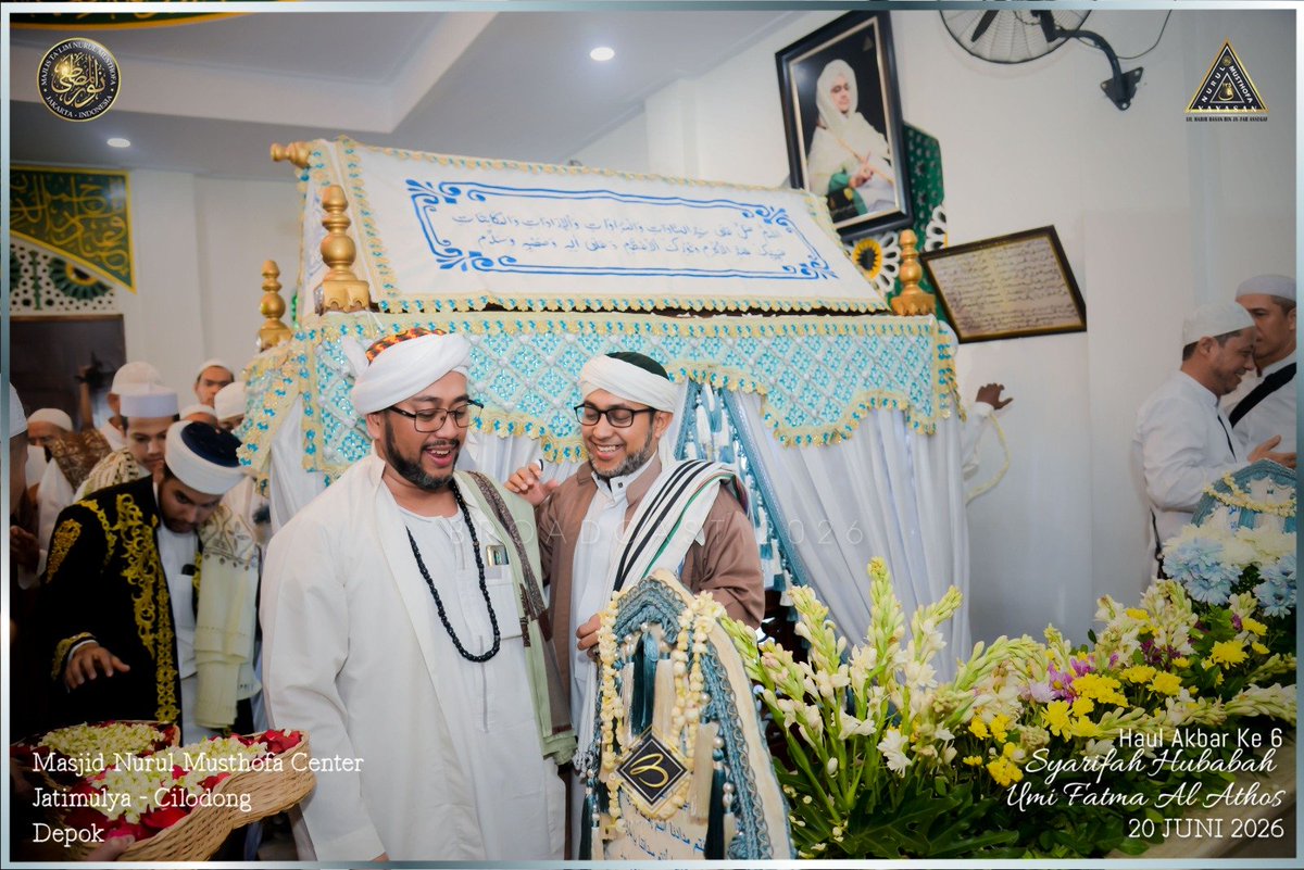 NmDepok's tweet photo. HAUL AKBAR 
" SYARIFAH HUBABAH UMI FATMAH BINTI HASAN BIN MUCHSIN AL ATHOS " yang ke 6 
Bersama MAJLIS NURUL MUSTHOFA 

Tanggal : Sabtu , 20 Juni 2026 
Pukul : 20:00 wib selesai
Tempat : MASJID NURUL MUSTHOFA CENTER 
Jln. Raya jatimulya , kp sawah , cilodong - depok https://t.co/QPLrk9pgsE