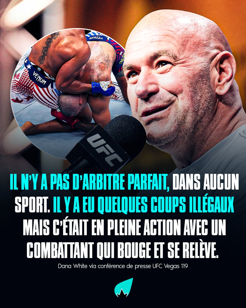 LaSueur_off's tweet photo. Dana White reconnaît que certains coups de Ciryl Gane 🇫🇷 étaient ILLÉGAUX. ❌ https://t.co/YW8HakY9Gj