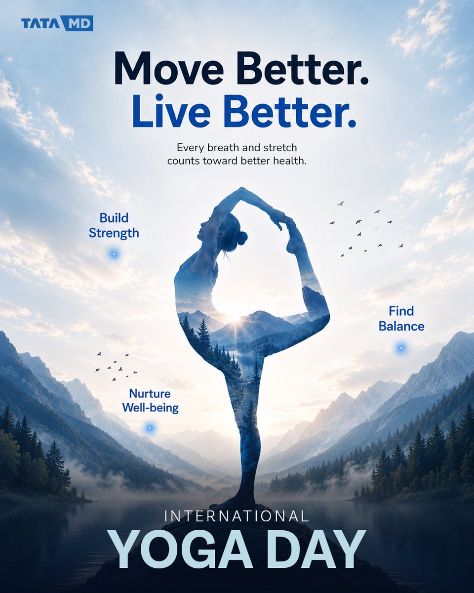 _Tata_MD_'s tweet photo. Move better. Live better.

Yoga supports strength, balance, flexibility, and overall well-being, one breath, one stretch, and one step at a time.

#InternationalYogaDay #YogaDay  #TataMD https://t.co/ZP7NPDkKEd