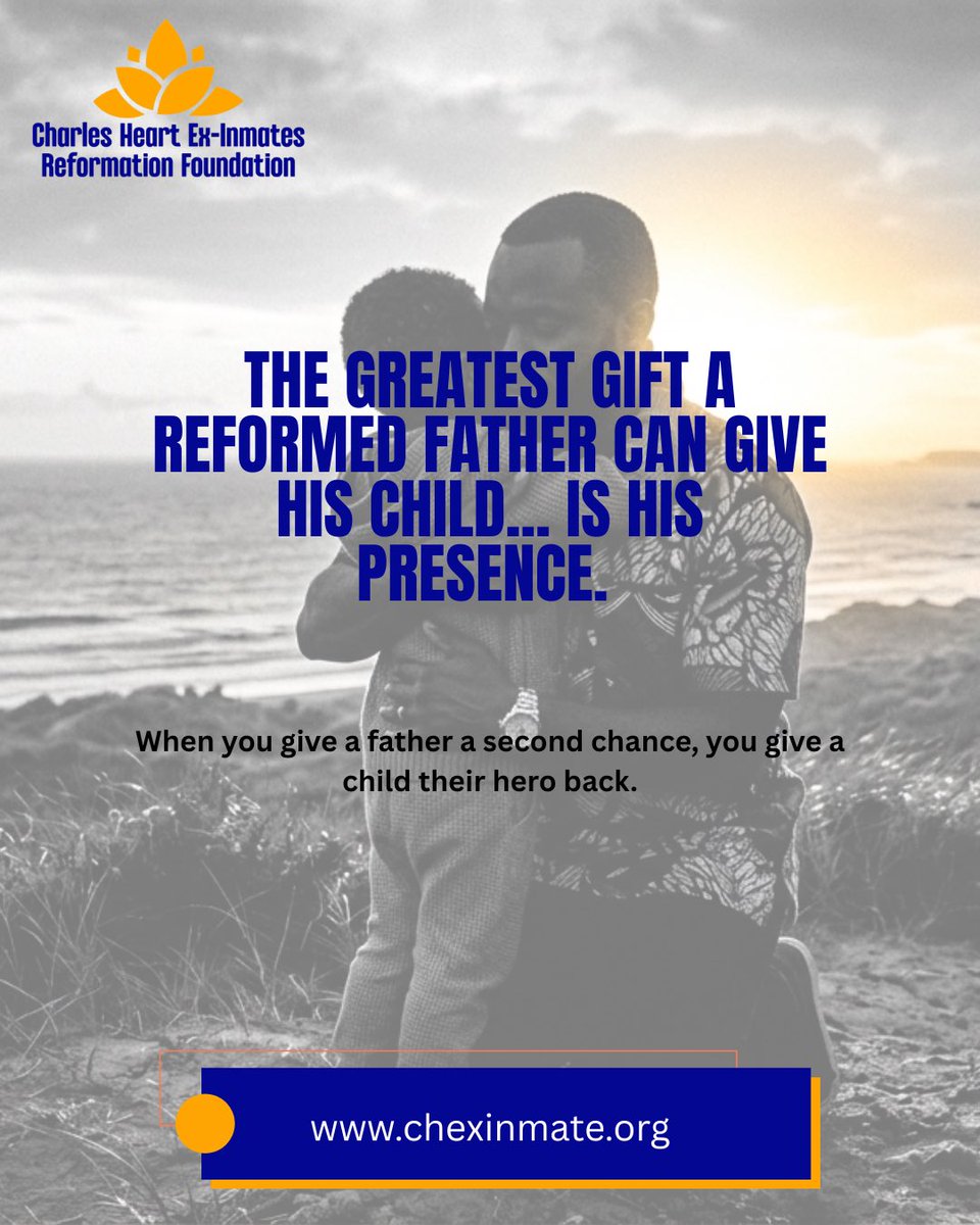 Chex_irf's tweet photo. When you give a father a second chance, you give a child their hero back. A reformed father's presence is the ultimate gift. Help us break the cycle and rebuild families. 💛

Learn more at https://t.co/uicCleRffK
#SecondChance #Fatherhood #PrisonReform #Rehabilitation #Family #h https://t.co/e9j1BTwycu