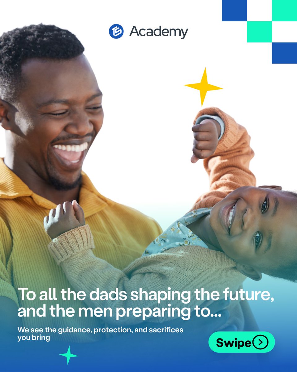 TechSphereAcad's tweet photo. As we celebrate Father's Day today, here's a few ways you can show up:

🎉 If he’s here, dial the number. Let him hear your voice.

🎉 A simple gesture can travel a mile; a meal, or a practical gift to say "I appreciate you."

🎉 Send a text or a note detailing one specific thing you learned from him and how it shaped you.

🎉 If he’s passed, take 2 minutes of silence to honor his memory.

Happy Father's Day from Tech Sphere Academy.💙💚