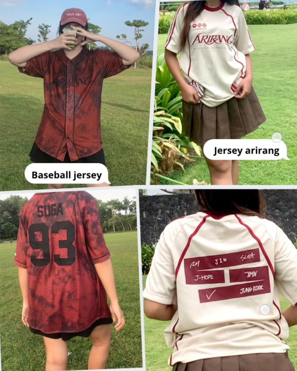 _fangirlsiey's tweet photo. [PH GO ��🇭] ARIRANG JERSEY SHIRT / BASEBALL SHIRT

doo: Until June 30
DP: 50% until June 30
Rembal: once onhand

PRODUCTION - 4 to 5 weeks after DOO
ETA in PH - 3 to 4 weeks after departure in 🇮🇩

comment mine + jersey shirt/baseball shirt +qty + color + size + bts member https://t.co/IKMlpHu7up