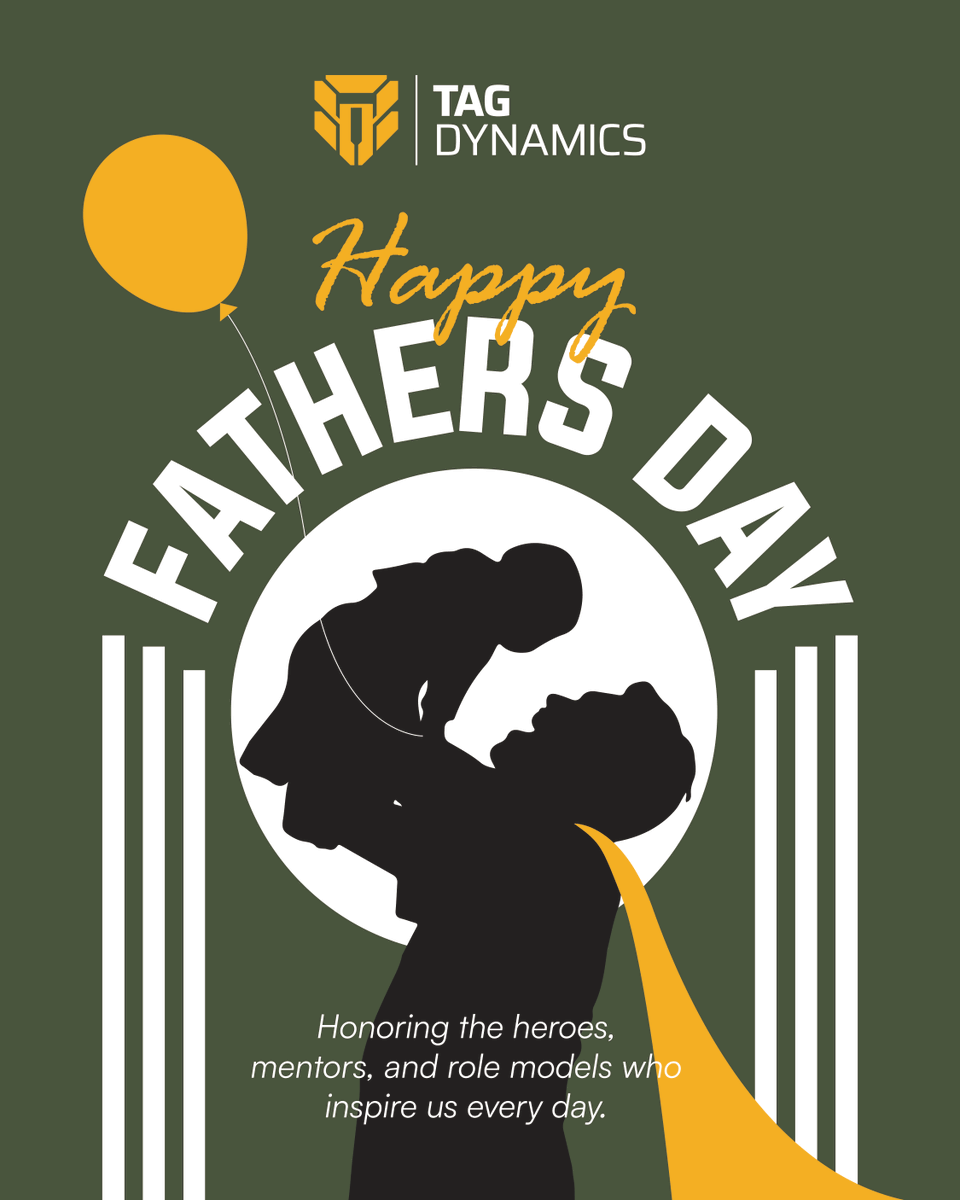 TagDynamics's tweet photo. From all of us at TAG Dynamics, Happy Father's Day to every father and father figure. Thank you for your unwavering commitment, sacrifice, and leadership.

#FathersDay #TAGDynamics #Leadership #Family #Strength #Inspiration #ThankYou https://t.co/Pohr1cPOgP