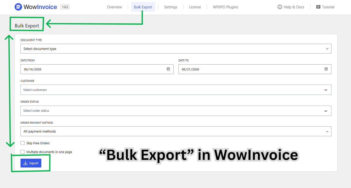 wpxpoofficial's tweet photo. 📢𝐁𝐮𝐥𝐤 𝐄𝐱𝐩𝐨𝐫𝐭 in #WowInvoice.
One of the most requested features from our users is finally here!
  
With the new Bulk Export feature
 
 ✅ Export documents by date range
 ✅ Filter by customer
 ✅ Filter by order status
 ✅ Filter by payment method
 ✅ Skip free orders https://t.co/CrLEQ9CyAQ