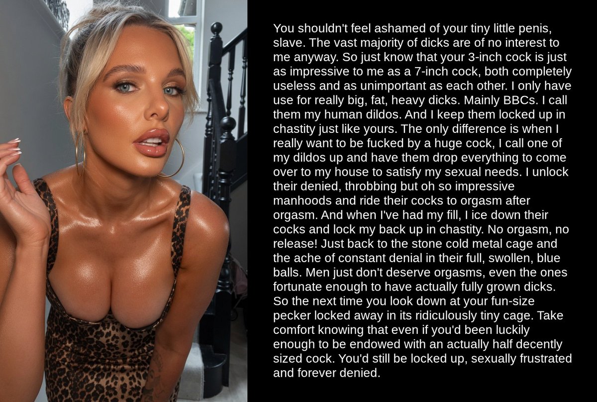 Femdom_Caps's tweet photo. Using my human dildos

Femdom Chastity Humiliation Fantasy Caption https://t.co/2fr77lLI3n