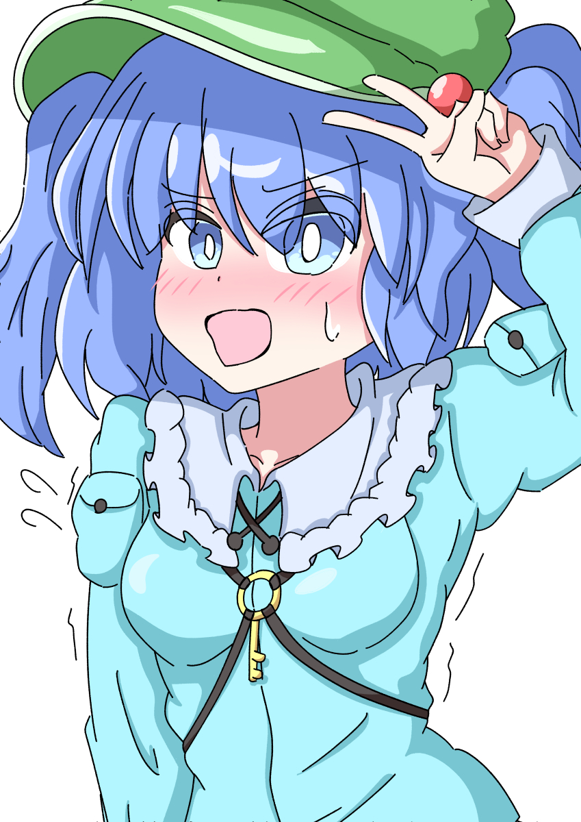 SameKun527's tweet photo. ピースしてくれたにとり。
#東方Project https://t.co/ZGG9mIuNIs