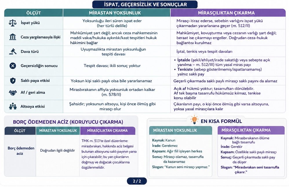 zekaisuni's tweet photo. Mirastan Yoksunluk - Mirasçılıktan Çıkarma Karşılaştırması https://t.co/gg7sI0Q5Jw
