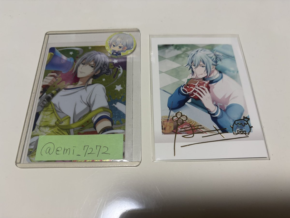 emi_7272's tweet photo. 【交換】アイナナ ぱしゃこれ 16

譲:箔→環
N→一織、大和、三月、陸、楽、天、百、悠、巳波、虎於

求:箔→トウマ
N→千、トウマ

サイテクトウマは記念日トウマ同数含む場合のみ

大阪市内(固定ポス参照)手渡し
郵送(Nのみは2:2〜)

よろしくお願い致します https://t.co/FtIkOoeYZr