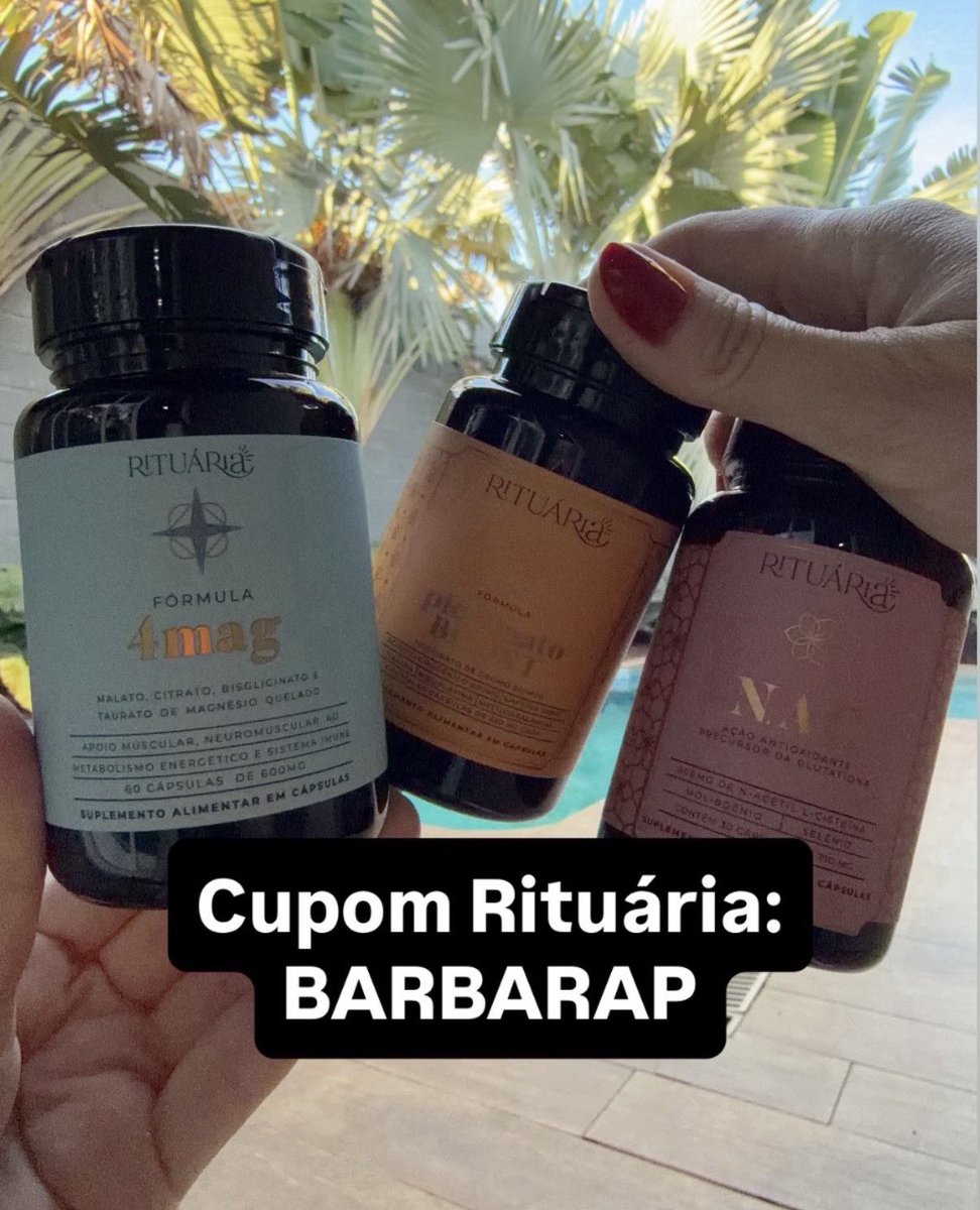 bapirani's tweet photo. Cupom Rituária Ativo 2026: BARBARAP 

➡️ Cupom: BARBARAP

Use o código BARBARAP para 10% no site  na Rituária! 
Cupom verificado e válido em 2026 para 4Mag, Magnésio, Probiótica e válido em todo site Rituária

#Rituaria #cupomRituaria #4Mag  

➡️ https://t.co/cLtXIU7jlk https://t.co/CTimOxRl5e