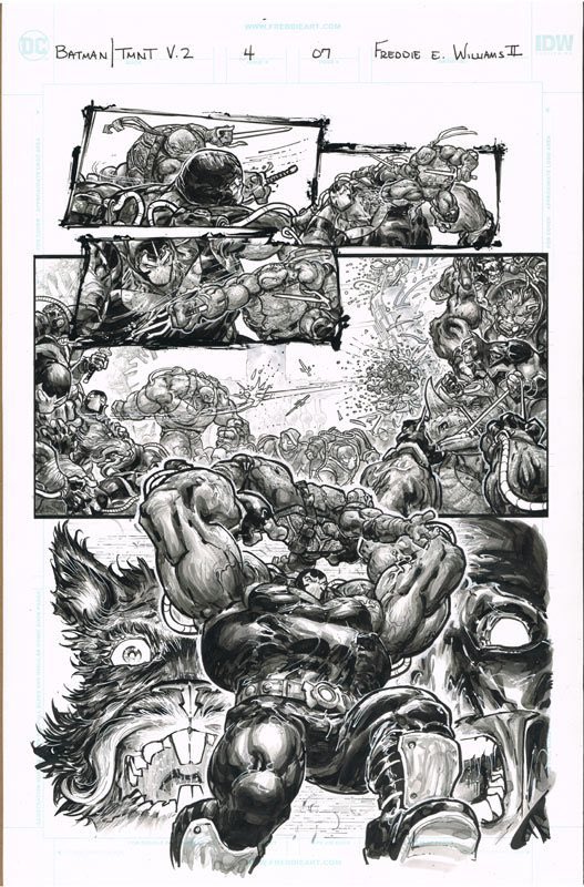 Freddieart's tweet photo. @WolfMoon35 Unfortunately, in volume 2, it didn’t work out so well for Splinter, when he tried to solo a super beefed up Bane!!! https://t.co/DghLLztrY0