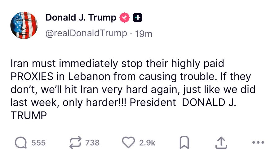 JoopSoesan's tweet photo. Trump zegt het duidelijk https://t.co/3CO1vl6MMh
