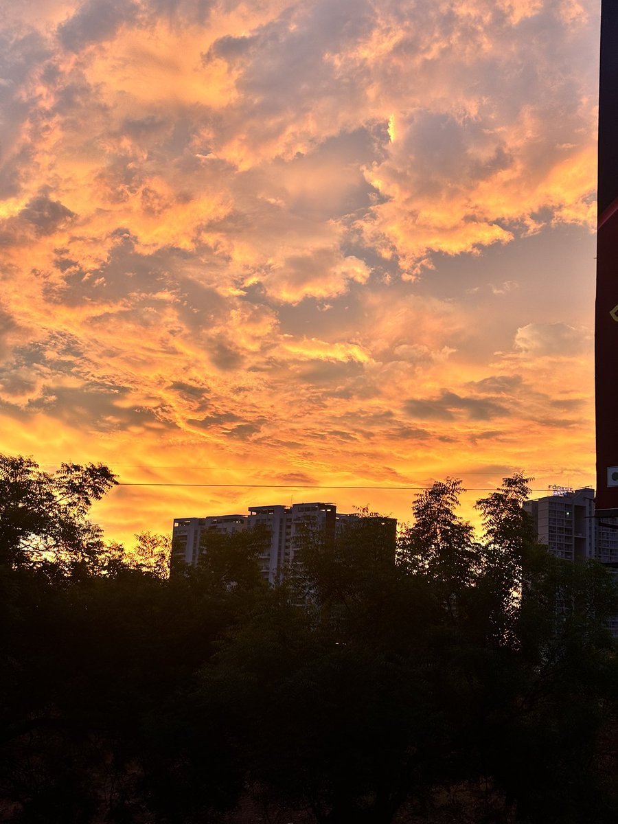shreyasico's tweet photo. cannot emphasise on how much i love pune sunsets https://t.co/27dMIOpOaB