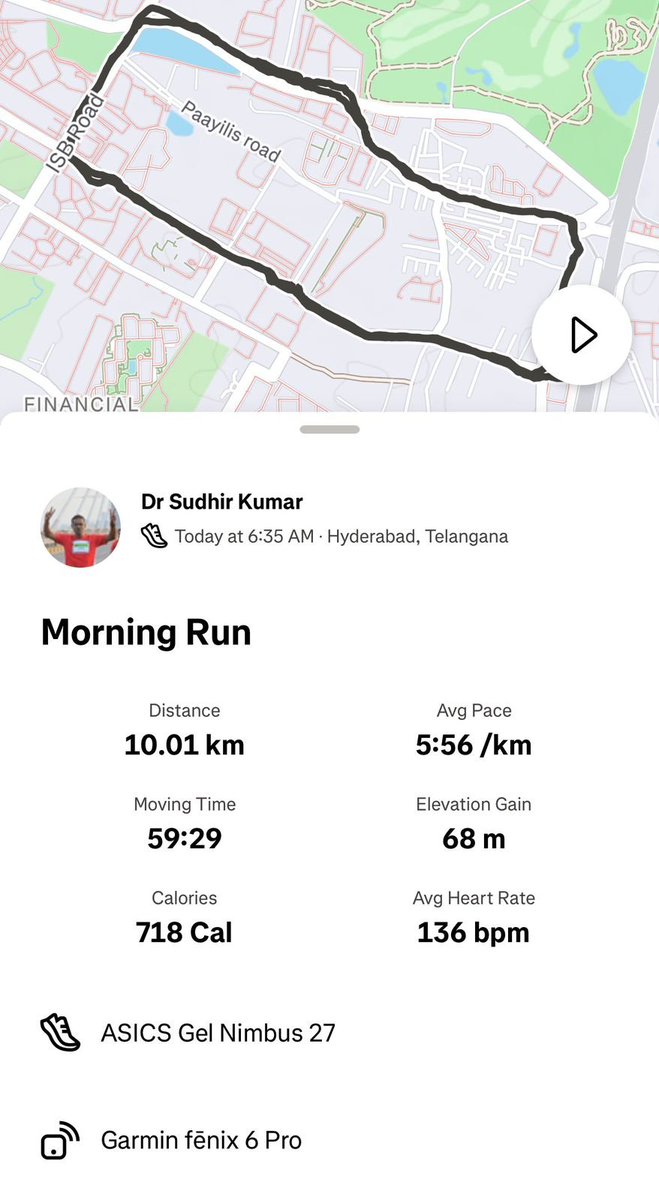 hyderabaddoctor's tweet photo. Enjoyed today's morning run, which was jointly organized by Apollo Hospitals, Hyderabad and Hyderabad runners.
Great support by @Marathon_Hyd volunteers; met a lot of fellow runners at start point and during the run. 
@HospitalsApollo https://t.co/JuIzGl760g