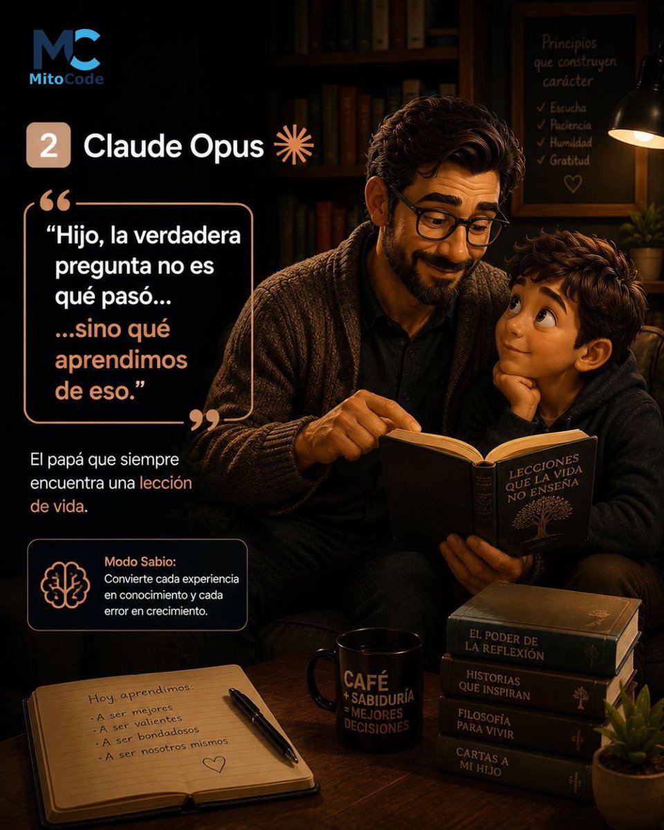 mitocode's tweet photo. 🤖 Cada modelo tiene su estilo.
Pero todos los papás comparten algo:
Siempre quieren ayudarte a encontrar la mejor respuesta.
❤️ Feliz Día del Padre.
#DiaDelPadre #IA #Mitocode https://t.co/TiWDo2W76k