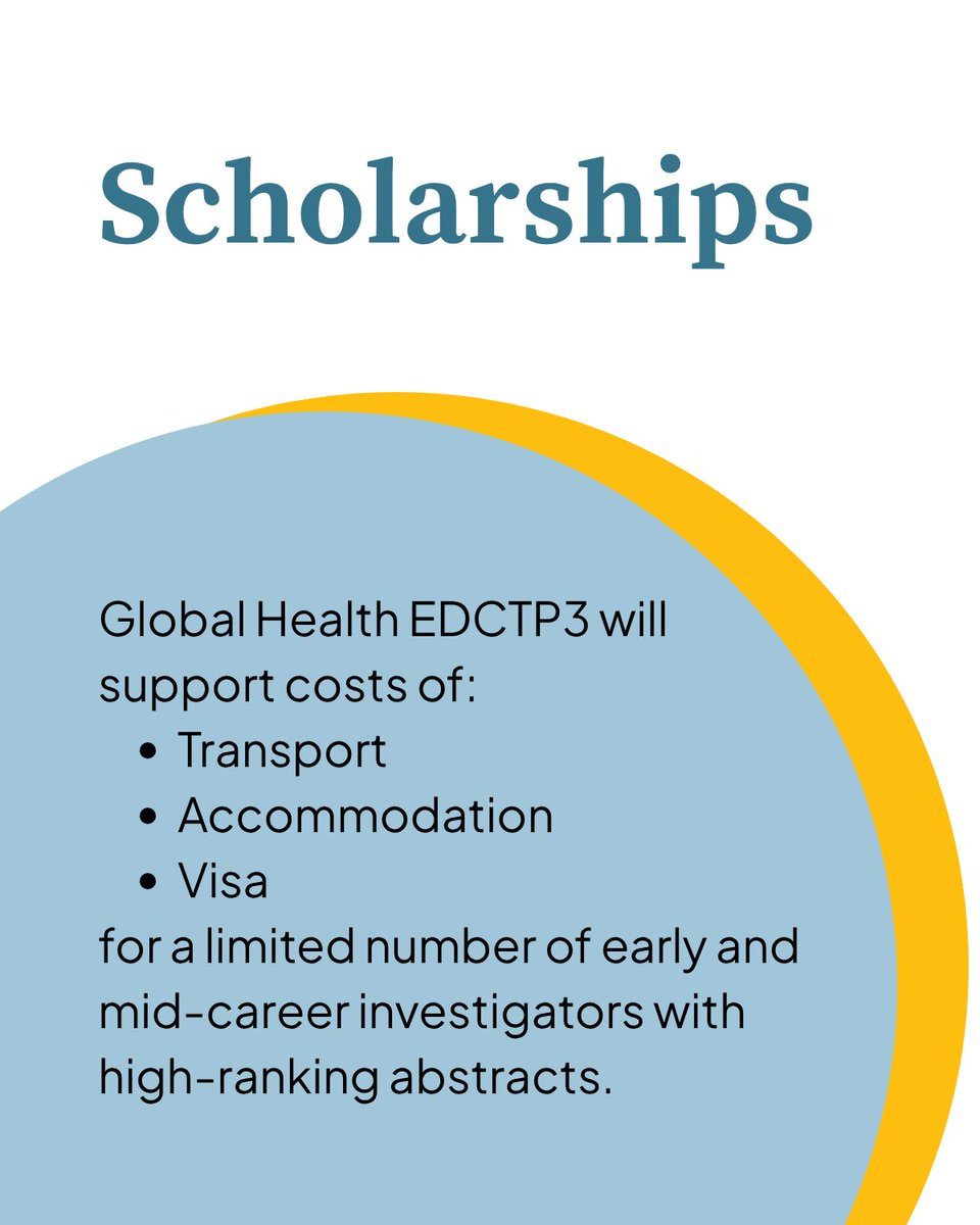 EDCTP3's tweet photo. Researchers working in global health: submit your abstract for the #EDCTPForum2027

Selected abstracts will be presented as either oral presentations or posters.

📅 Deadline: 2 September 2026 (17:00 Brussels time)

🔗 Submit your abstract: https://t.co/MkxCOqafxD https://t.co/pxtQNplapR