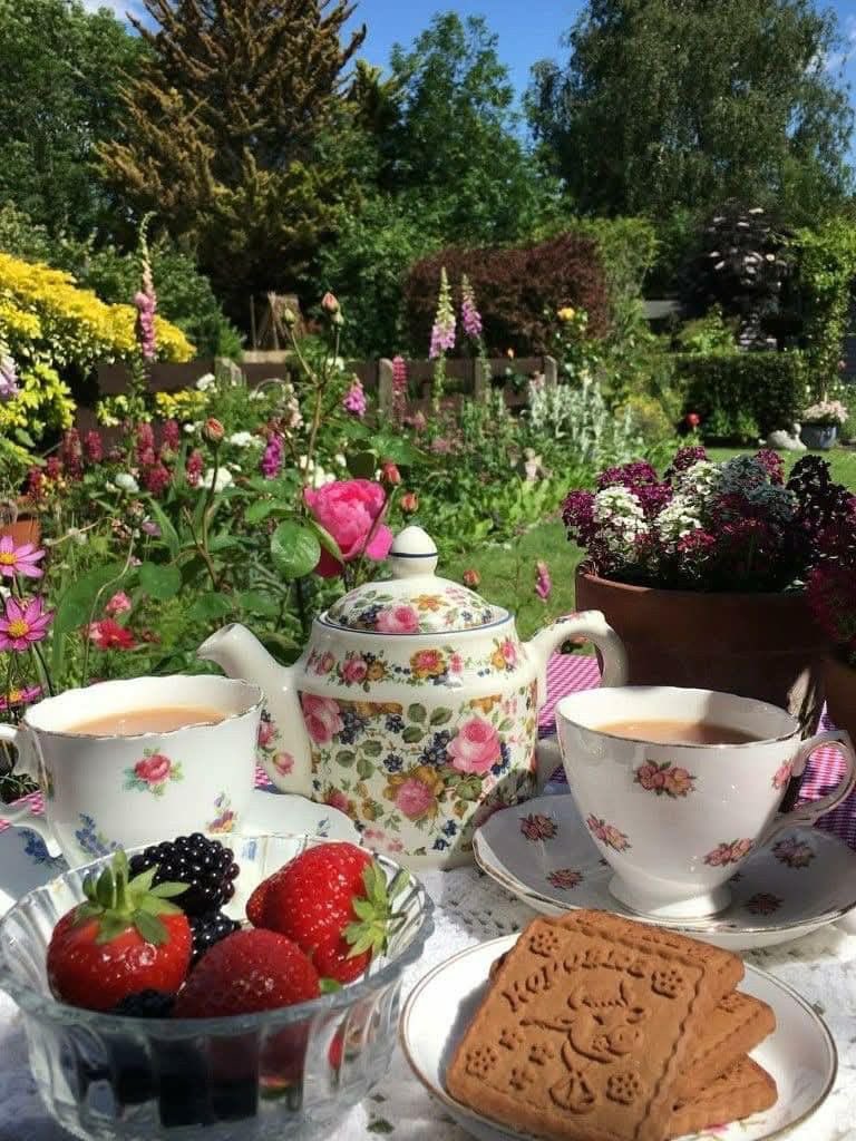 bloomele_'s tweet photo. dreamy breakfast at the garden https://t.co/PfzocWcJWx