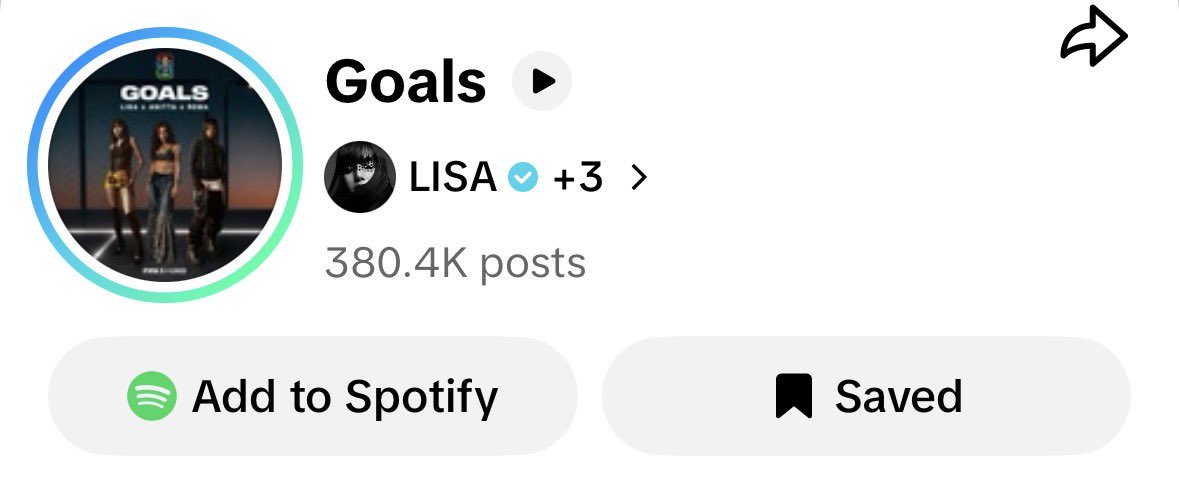 LILIESTURKIYE's tweet photo. [GÜNCELLEME]

📈 GOALS, Tiktok uygulamasında 380 binden fazla videoda kullanıldı.

#LISA #리사 #ลิซ่า #LALISA #LLOUD #LLOUDxLISA https://t.co/yDfglIb6t8