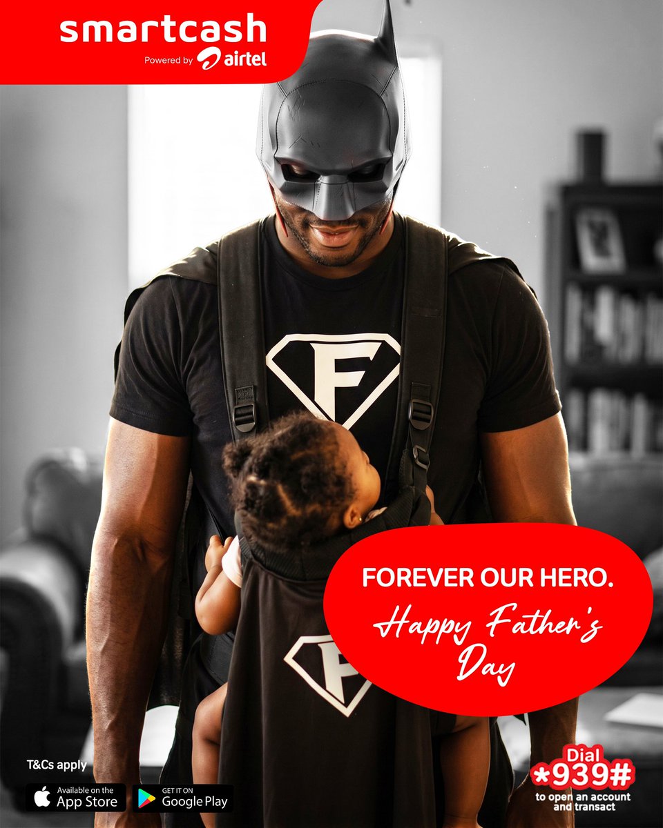 smartcashpsb's tweet photo. No cape, but he shows up when it matters.
Here's celebrating every dad who keeps showing up like a superhero.
Happy Fatherโs Day.
#SmartcashPSB
#Father https://t.co/6VVkYYFUAv