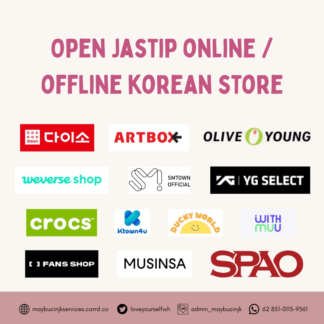 loveyourselfwh's tweet photo. Love Yourself Warehouse lagi open jastip korea nich-! <𝟑 .ᐟ

🖇️ About : https://t.co/kMEuf9iQ8K

List store jastip bisa cek disini yaa ⤵️
— Kalo mau request another store juga bisa banget yaa

♡ Fee tergantung dari barang jastip (ukuran, harga, dan brand) https://t.co/Nz0j9Z0hrT