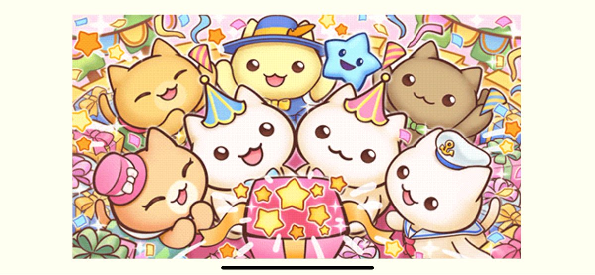DateGmail's tweet photo. ほしにゃんパズル:
記念すべき10周年！にゃんこ達とまさか10年と島暮らしが出来るとは思ってなかったので嬉しくて仕方なかったです🎁！
ホッシーもお祝いに駆けつけてくれた点も注目です✨
#ほしにゃん
#ほしの島のにゃんこ https://t.co/OXfr2ZCPaf