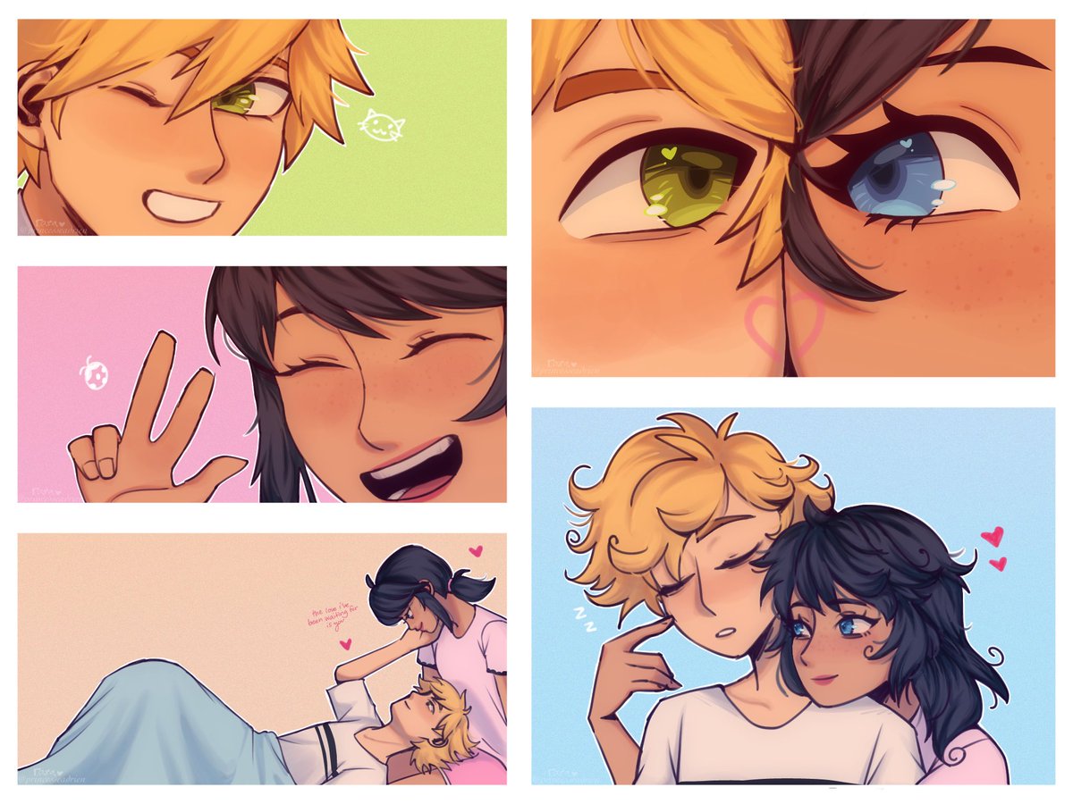 princesseadrien's tweet photo. missing adrienette so i drew them this afternoon 🩷 https://t.co/SC5INiTqmG