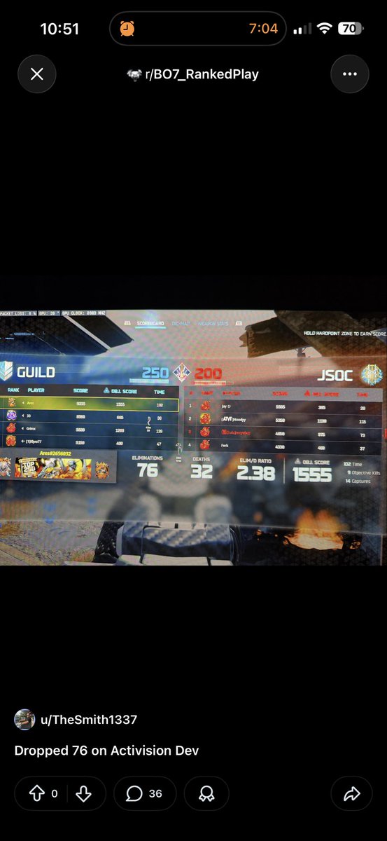 TJMCOD's tweet photo. @Parasite @CallofDutyCM top 250 cheaters give that little of a fuck this guy posting on Reddit that he slammed an activision employee and still has his walls enabled this is the state of the game right now 😂🤡  this cheaters are making @Activision a laughing stock

Ares#2656032 https://t.co/PTmBYpGp3B