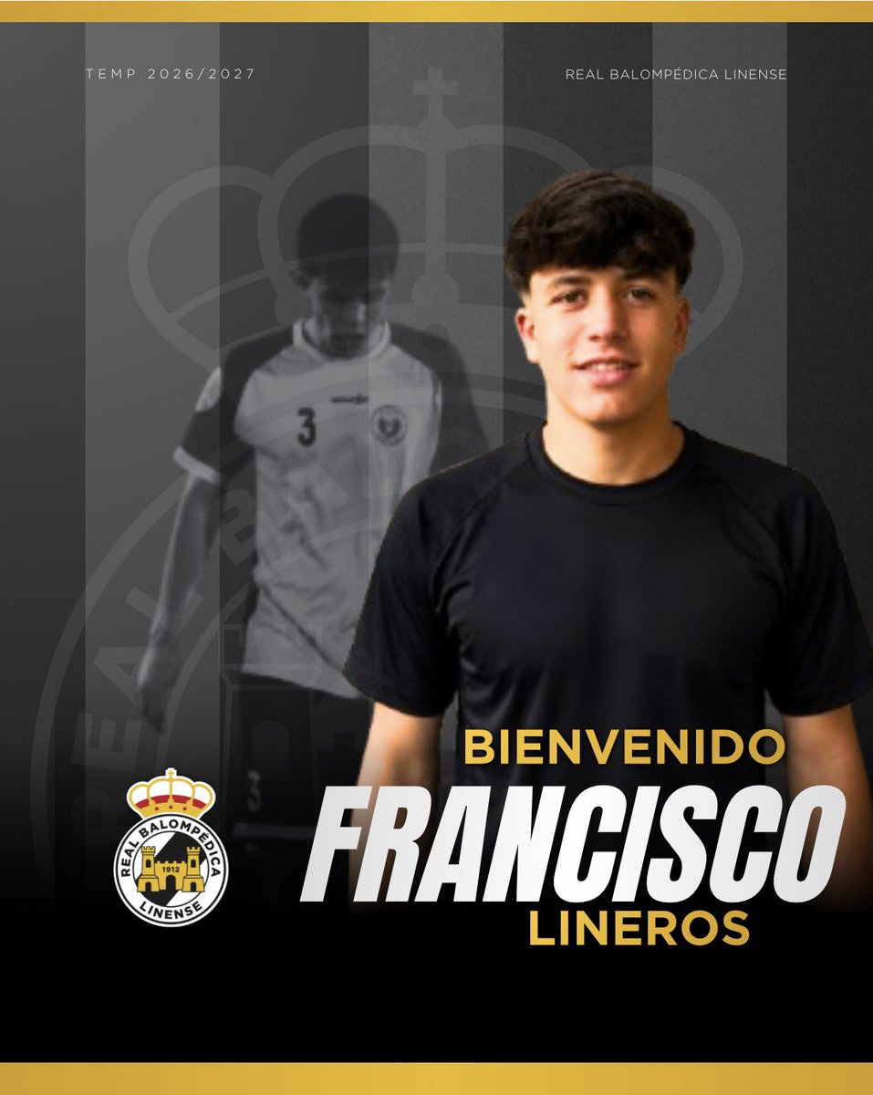 RBL1912's tweet photo. INCORPORACIÓN| Francisco Lineros

La Real Balompédica Linense SAD ha llegado a un acuerdo con el defensa Francisco Lineros, quien se incorpora a nuestra entidad para la próxima temporada.

🔗: https://t.co/vgVwY2kxju https://t.co/vjujAWHUK3