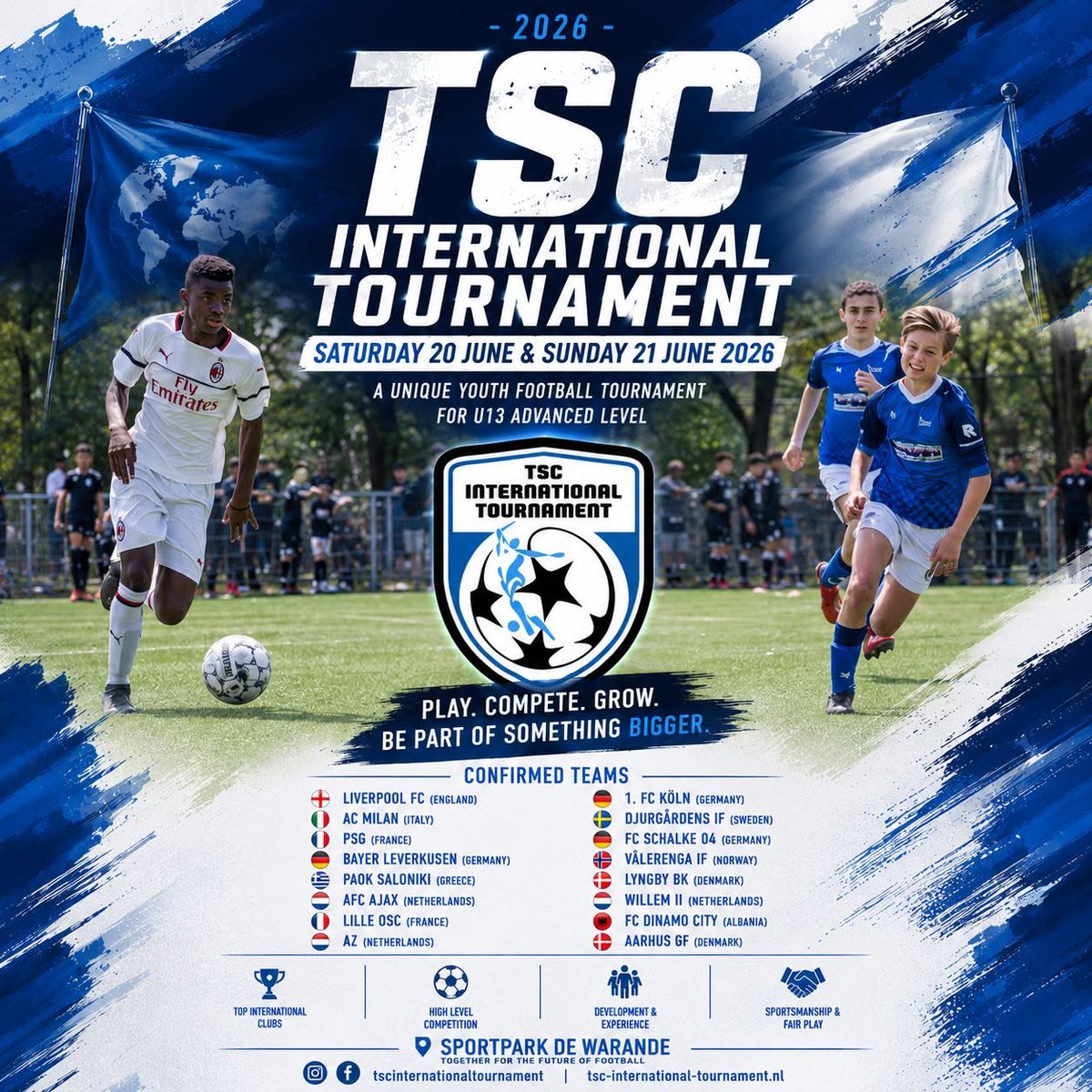 FletcherFootbal's tweet photo. Dit weekend wordt de zesde editie gehouden van het TSC International Tournament in #Oosterhout
Wij bedanken de organisatie voor het verblijf van de teams bij de Fletcher Hotels in #Ettenleur en #Waalwijk
#tsc #tournament #voetbaltoernooi #toernooi #football #TSCOosterhout https://t.co/D206IKBgVJ