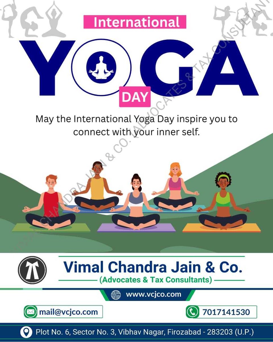 vcj_co's tweet photo. International Yoga Day 🧘🏻

अंतर्राष्ट्रीय योग दिवस 🙏🏻

#InternationalYogaDay #Yoga #vcjco #gstr #incometax #tds #mathura #vrindavan #jalesar #kotla #dholpur #bharatpur #fariha #jasrana #sirsaganj #etah #auraiya #etawah #kanpur #tundla #vcjco #firozabad #agra #shikohabad #itr #incometaxreturn #refund #gst #gstr #gstregistration #tax #taxation #gstin #incometax #legal #tcs #sadabad #hathras #aligarh #salary #fitness #exercise #health #wealth